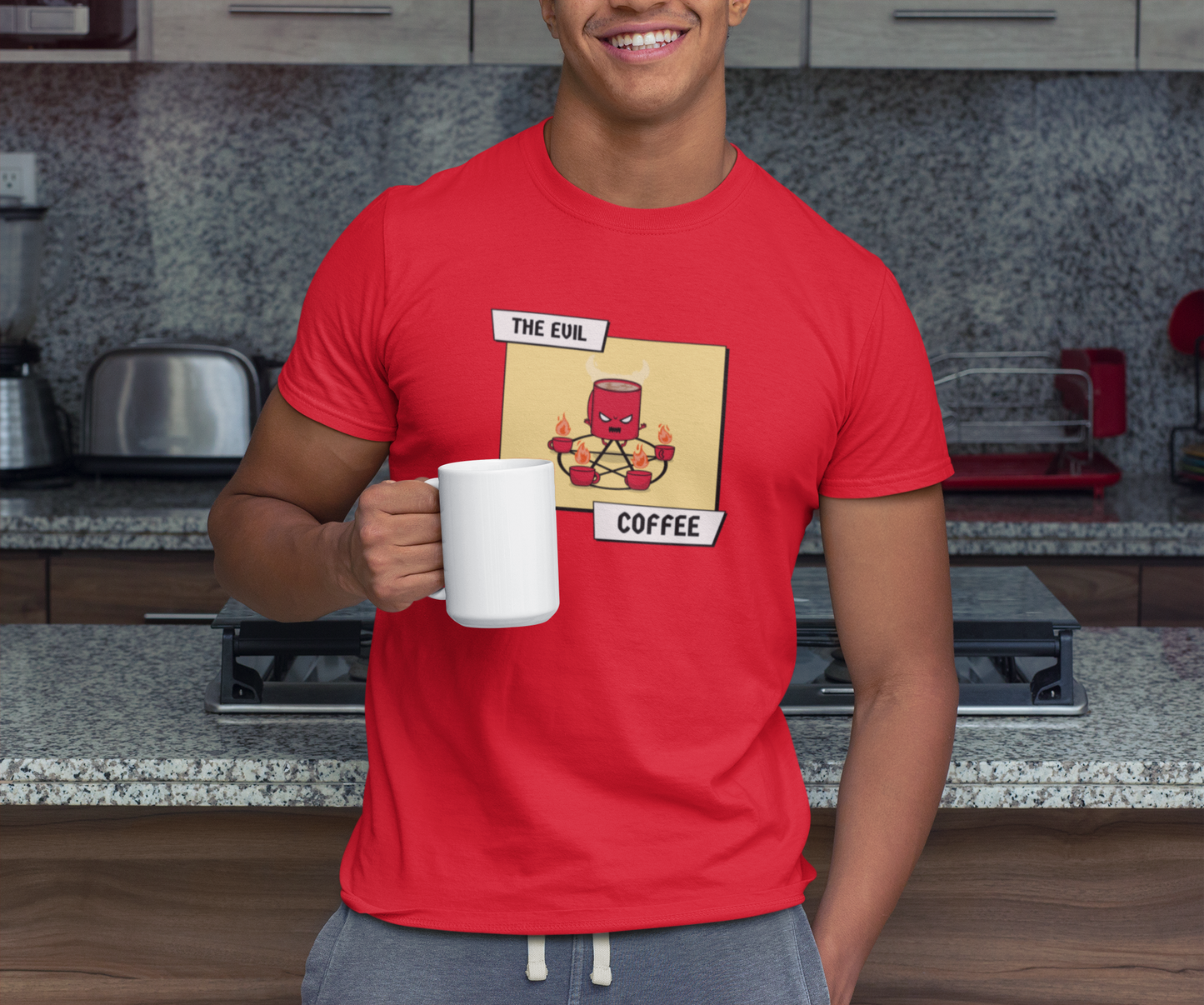 Le t-shirt à manches courtes Evil Coffee